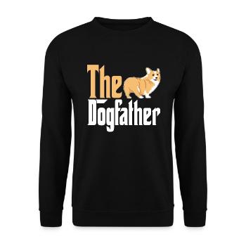 Corgi Dog Dad Dogfather Dogs Daddy Father Rottie - Unisex Pullover - Schwarz - Vorne - Alina (178cm) & Michal (187cm)