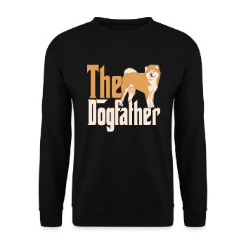 Akita Chien Papa Dogpère Chiens Papa Père Rottie - Sweat-shirt Unisexe - noir - Devant - Alina (178cm) & Michal (187cm)