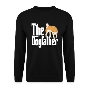 Akita Chien Papa Dogpère Chiens Papa Père Rottie - Sweat-shirt Unisexe - noir - Devant - Alina (178cm) & Michal (187cm)
