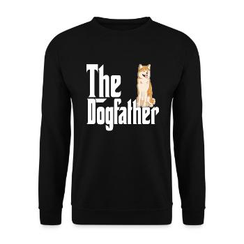 Akita Chien Papa Dogpère Chiens Papa Père Rottie - Sweat-shirt Unisexe - noir - Devant - Alina (178cm) & Michal (187cm)