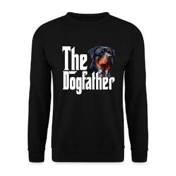 Rottweiler Dog Dad Dogfather Dogs Daddy Father Rot - Unisex Pullover - Schwarz - Vorne - Alina (178cm) & Michal (187cm)