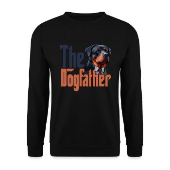 Rottweiler Dog Dad Dogfather Dogs Daddy Father Rot - Unisex Pullover - Schwarz - Vorne - Alina (178cm) & Michal (187cm)