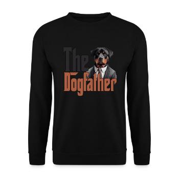 Rottweiler Dog Dad Dogfather Dogs Daddy Father Rot - Unisex Pullover - Schwarz - Vorne - Alina (178cm) & Michal (187cm)
