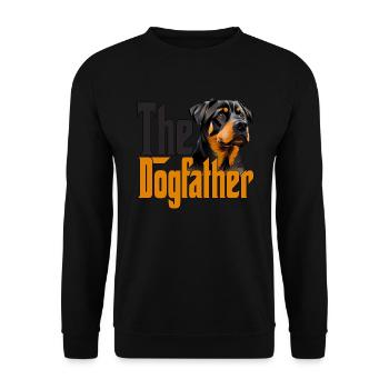 Rottweiler Dog Dad Dogfather Dogs Daddy Father Rot - Unisex Pullover - Schwarz - Vorne - Alina (178cm) & Michal (187cm)