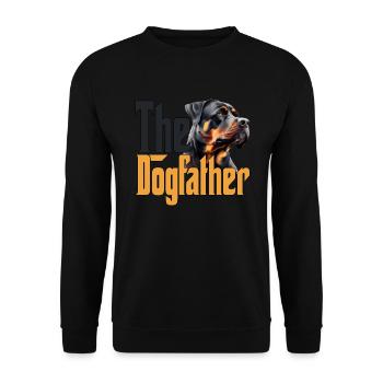Rottweiler Chien Papa Chien Père Chiens Papa Père Rouge - Sweat-shirt Unisexe - noir - Devant - Alina (178cm) & Michal (187cm)