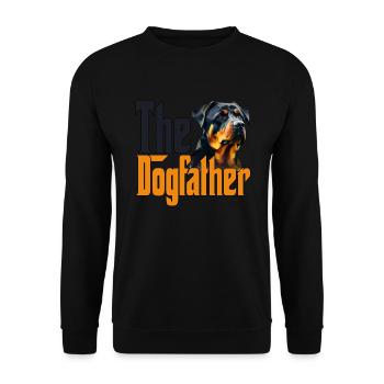 Rottweiler Dog Dad Dogfather Dogs Daddy Father Rot - Unisex Pullover - Schwarz - Vorne - Alina (178cm) & Michal (187cm)