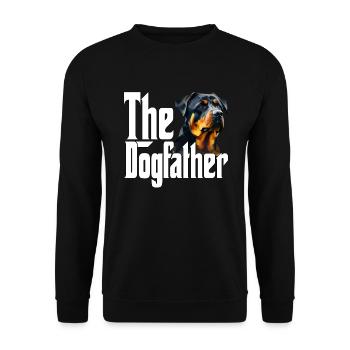 Rottweiler Dog Dad Dogfather Dogs Daddy Father Rot - Unisex Pullover - Schwarz - Vorne - Alina (178cm) & Michal (187cm)