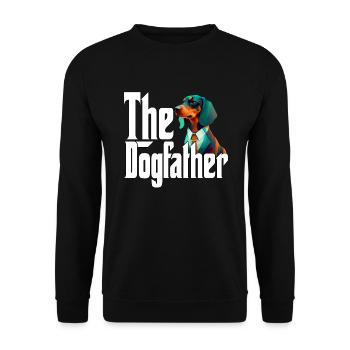 Teckel Chien Papa Dogpère Chiens Papa Père Rott - Sweat-shirt Unisexe - noir - Devant - Alina (178cm) & Michal (187cm)