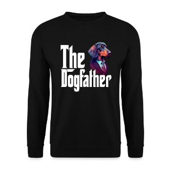 Teckel Chien Papa Dogpère Chiens Papa Père Rott - Sweat-shirt Unisexe - noir - Devant - Alina (178cm) & Michal (187cm)