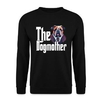 Bulldog Dog Mom Dogmother Dogs Mommy - Unisex Sweatshirt - black - Front - Alina (178cm) & Michal (187cm)