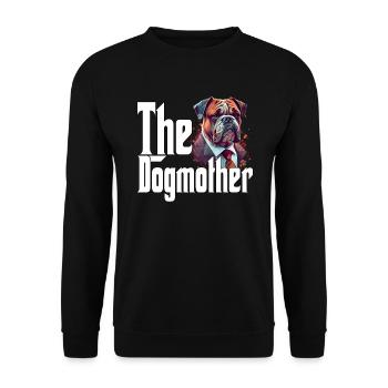 Bulldog Dog Mom Dogmother Dogs Mommy - Unisex Sweatshirt - black - Front - Alina (178cm) & Michal (187cm)