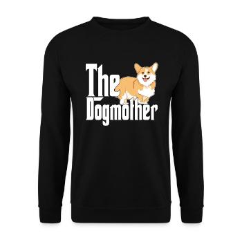 Corgi Dog Mom Dogmother Dogs Mommy - Unisex Pullover - Schwarz - Vorne - Alina (178cm) & Michal (187cm)