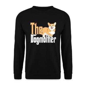 Corgi Dog Mom Dogmother Dogs Mommy - Unisex Pullover - Schwarz - Vorne - Alina (178cm) & Michal (187cm)
