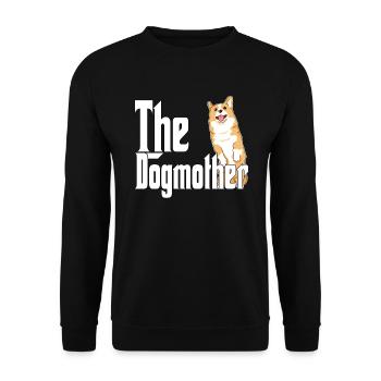 Corgi Dog Mom Dogmother Dogs Mommy - Unisex Pullover - Schwarz - Vorne - Alina (178cm) & Michal (187cm)