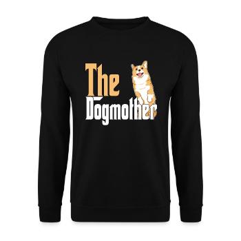 Corgi Dog Mom Dogmother Dogs Mommy - Unisex Pullover - Schwarz - Vorne - Alina (178cm) & Michal (187cm)