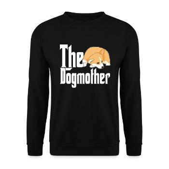 Corgi Dog Mom Dogmother Dogs Mommy - Unisex Pullover - Schwarz - Vorne - Alina (178cm) & Michal (187cm)