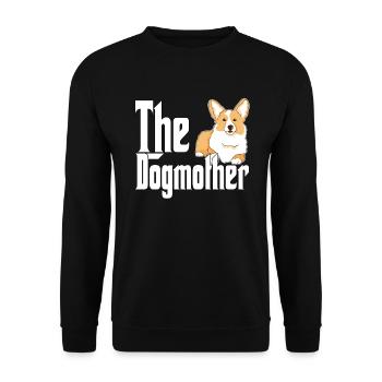 Corgi Dog Mom Dogmother Dogs Mommy - Unisex Pullover - Schwarz - Vorne - Alina (178cm) & Michal (187cm)