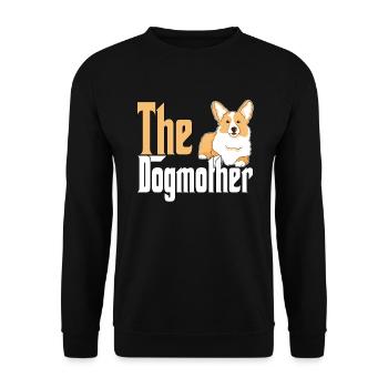 Corgi Dog Mom Dogmother Dogs Mommy - Unisex Pullover - Schwarz - Vorne - Alina (178cm) & Michal (187cm)