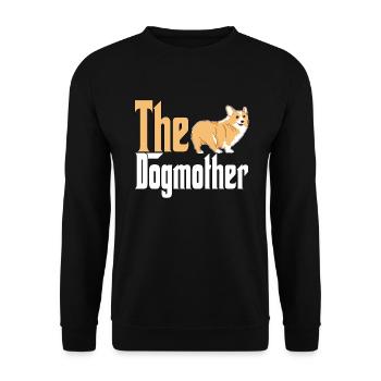 Corgi Dog Mom Dogmother Dogs Mommy - Unisex Pullover - Schwarz - Vorne - Alina (178cm) & Michal (187cm)