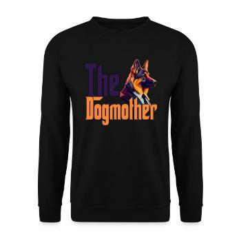German Shepherd Dog Mom Dogmother Dogs Mommy Rotti - Unisex Pullover - Schwarz - Vorne - Alina (178cm) & Michal (187cm)