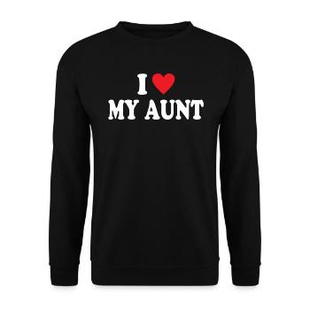 J’aime ma tante - Sweat-shirt Unisexe - noir - Devant - Alina (178cm) & Michal (187cm)