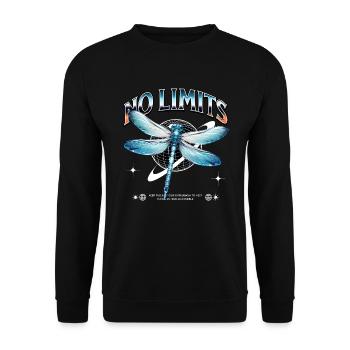 No Limits Dragonfly - Unisex Pullover - Schwarz - Vorne - Alina (178cm) & Michal (187cm)