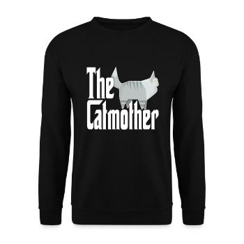Cat Mom The Catmother Crazy Cat Mother Kitty Mommy - Unisex Sweatshirt - black - Front - Alina (178cm) & Michal (187cm)