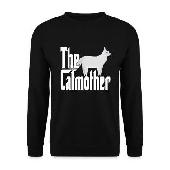 Maman chat La mère chat folle Chat Mère Kitty Maman - Sweat-shirt Unisexe - noir - Devant - Alina (178cm) & Michal (187cm)