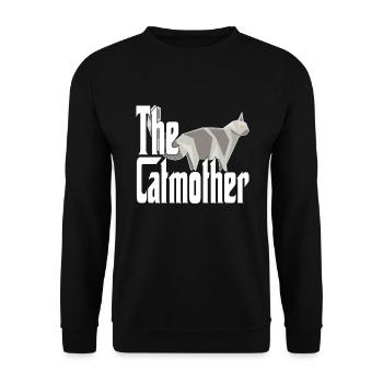 Cat Mom The Catmother Crazy Cat Mother Kitty Mommy - Unisex Sweatshirt - black - Front - Alina (178cm) & Michal (187cm)