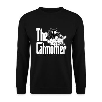 Cat Mom The Catmother Crazy Cat Mother Kitty Mommy - Unisex Sweatshirt - black - Front - Alina (178cm) & Michal (187cm)