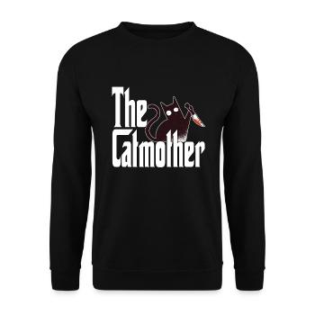 Cat Mom The Catmother Crazy Cat Mother Kitty Mommy - Unisex Sweatshirt - black - Front - Alina (178cm) & Michal (187cm)