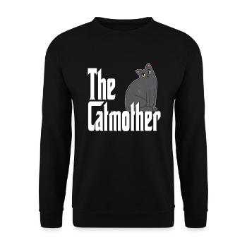 Cat Mom The Catmother Crazy Cat Mother Kitty Mommy - Unisex Sweatshirt - black - Front - Alina (178cm) & Michal (187cm)