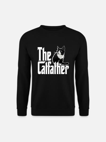 Cat Father The Catfather Crazy Cat Dad Dad - Unisex Sweatshirt - black