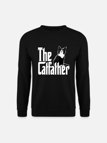 Cat Father The Catfather Crazy Cat Dad Dad - Unisex Sweatshirt - black