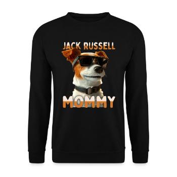 Jack Russell Mommy Mama Muttertag Mom Jack Russell - Unisex Pullover - Schwarz - Vorne - Alina (178cm) & Michal (187cm)