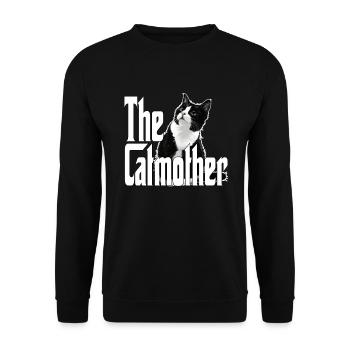 Chat Maman La Catmère Chat Folle Chat Mère Kitty Maman - Sweat-shirt Unisexe - noir - Devant - Alina (178cm) & Michal (187cm)