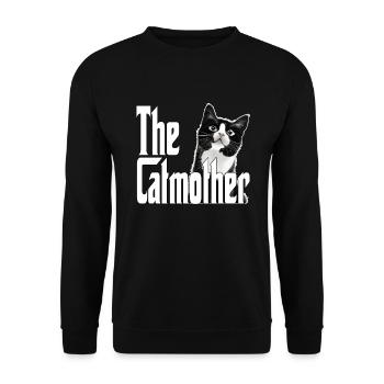 Chat Maman La Catmère Chat Folle Chat Mère Kitty Maman - Sweat-shirt Unisexe - noir - Devant - Alina (178cm) & Michal (187cm)