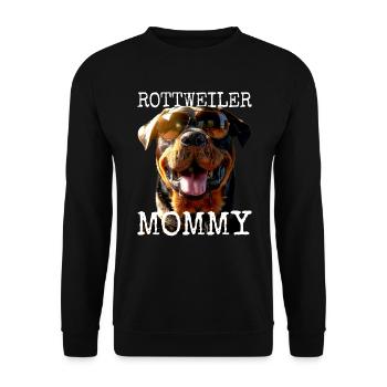 Rottweiler Mommy Mama Mutter Muttertag Mom Hunde - Unisex Pullover - Schwarz - Vorne - Alina (178cm) & Michal (187cm)
