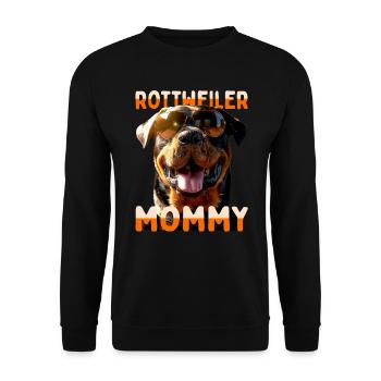 Rottweiler Mommy Mama Mutter Muttertag Mom Hunde - Unisex Pullover - Schwarz - Vorne - Alina (178cm) & Michal (187cm)