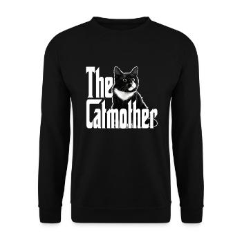 Chat Maman La Catmère Chat Folle Chat Mère Kitty Maman - Sweat-shirt Unisexe - noir - Devant - Alina (178cm) & Michal (187cm)