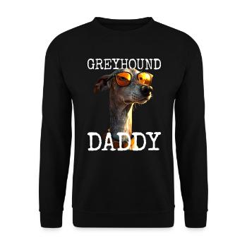 Lévrier Daddy Chiens Papa Fête des Pères Papa Lévrier - Sweat-shirt Unisexe - noir - Devant - Alina (178cm) & Michal (187cm)