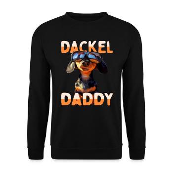 Dachshund Daddy Dachshund Dad Viennese Dad Father's Day - Unisex Sweatshirt - black - Front - Alina (178cm) & Michal (187cm)