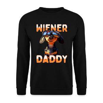 Viennese Daddy Dachshund Dad Dachshund Dad Father's Day - Unisex Sweatshirt - black - Front - Alina (178cm) & Michal (187cm)