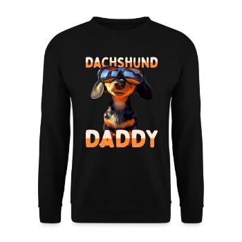 Dachshund Daddy Dachshund Dad Viennese Dad Father's Day - Unisex Sweatshirt - black - Front - Alina (178cm) & Michal (187cm)