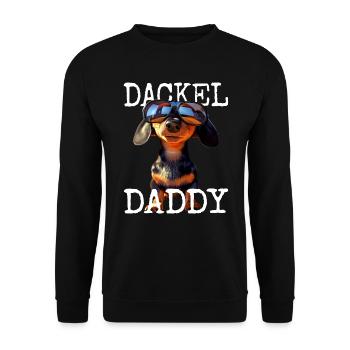 Dachshund Daddy Dachshund Dad Viennese Dad Father's Day - Unisex Sweatshirt - black - Front - Alina (178cm) & Michal (187cm)