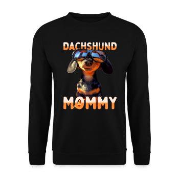 Dachshund Mommy Viennese Mom Dachshund Mom Mother's Day - Unisex Sweatshirt - black - Front - Alina (178cm) & Michal (187cm)
