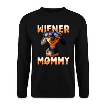 Viennese Mommy Dachshund Mom Dachshund Mom Mother's Day - Unisex Sweatshirt - black - Front - Alina (178cm) & Michal (187cm)