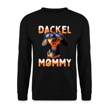 Dachshund Mommy Dachshund Mom Viennese Mom Mother's Day - Unisex Sweatshirt - black - Front - Alina (178cm) & Michal (187cm)