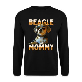 Beagle Mommy Hunde Mama Mum Muttertag Beagles Mom - Unisex Pullover - Schwarz - Vorne - Alina (178cm) & Michal (187cm)