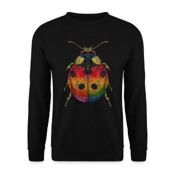 Ladybug Ladybug Insects Colorful Cute Ladybugs - Unisex Sweatshirt - black - Front - Alina (178cm) & Michal (187cm)